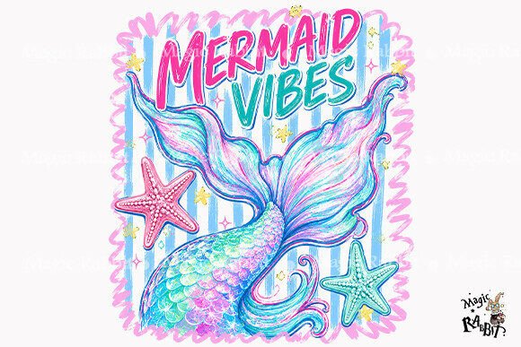 Download Mermaid Tail Summer Vibes PNG - Premium Resources