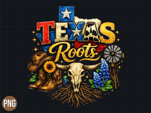 Download Texas Roots Western Cowboy Design PNG - Png Collection