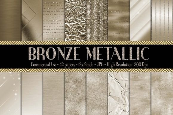 Download Bronze Metallic Foil Digital Papers - Foil Collection