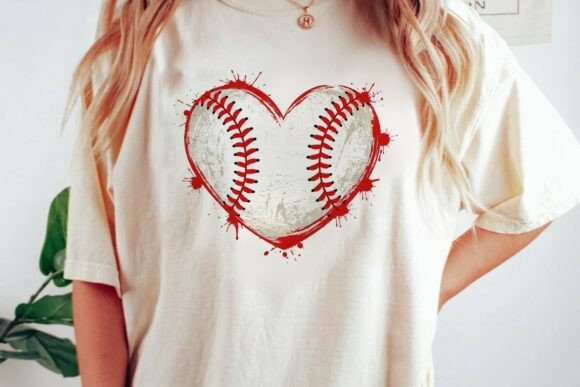 Download Baseball Heart Splatter Design Png - Png Collection