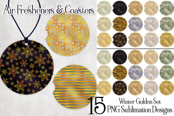Download Winter Golden Car Coaster PNG Designs - Png Collection