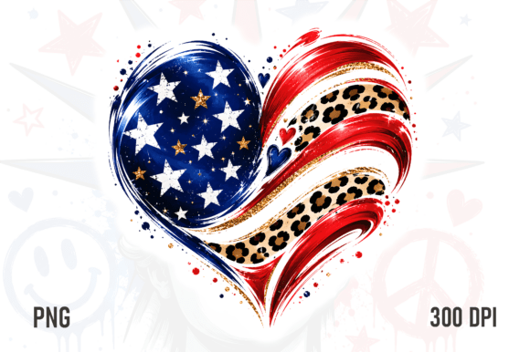 Download Patriotic Leopard Heart PNG - Png Collection