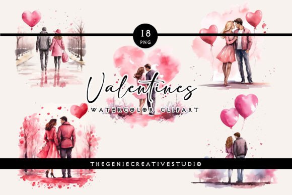 Download Watercolor Valentines PNG Clipart - Png Collection