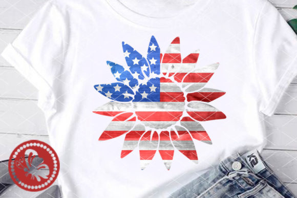 Download Sunflower USA Flag Sublimation Transfers - Transfers Collection