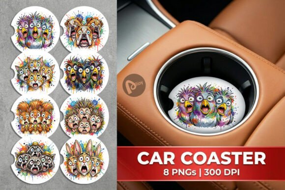 Download Funny Animal Heatwave Car Coaster PNG - Png Collection