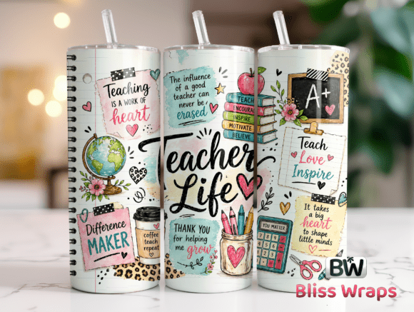 Download Teacher Life Tumbler Wrap PNG - Png Collection