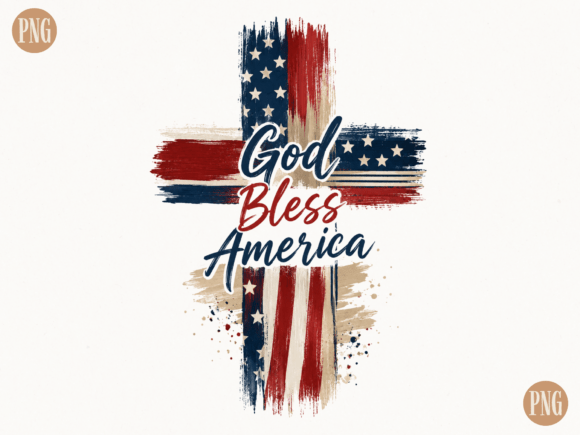 Download God Bless America Cross PNG | Patriotic - Png Collection