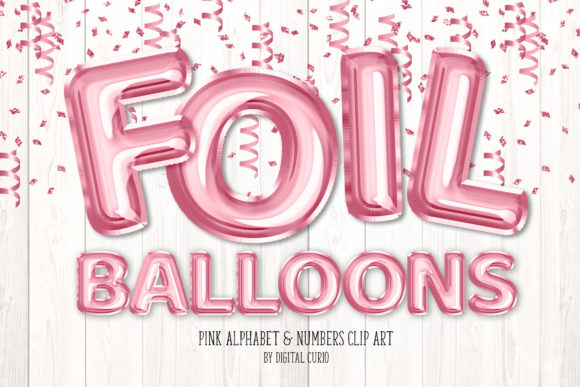 Download Pink Foil Balloon Alphabet Clipart - Foil Collection