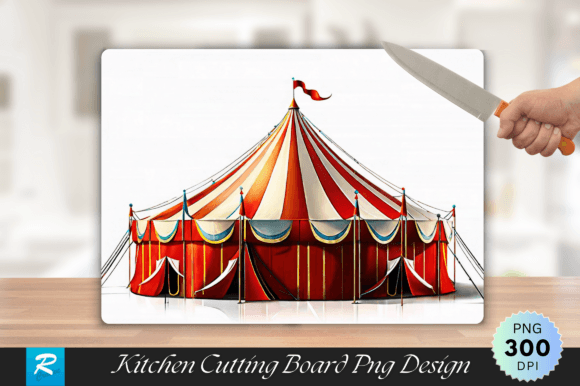 Download Circus Tent Cutting Board PNG Design - Png Collection