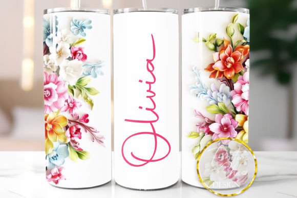 Download 3D Flowers Sublimation Tumbler Wrap PNG - Png Collection