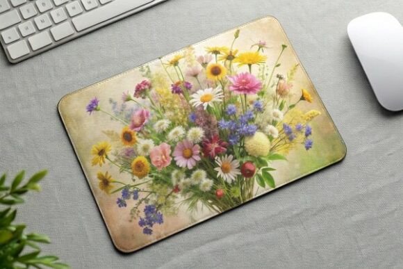 Download Wildflower Bouquet Mouse Pad PNG Design - Png Collection