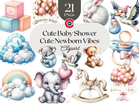 Download Cute Baby Shower PNG Graphics - Png Collection