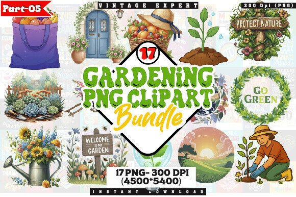 Download Gardening Clipart PNG Bundle - Png Collection