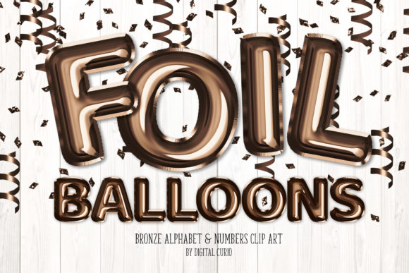 Download Bronze Foil Balloon Alphabet Clipart - Foil Collection