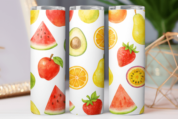 Download Fruit Print 3d Tumbler Wrap Design Png - Png Collection
