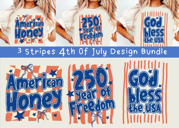 Download American Striped 4th of July Tee PNG - Png Collection