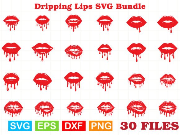 Download Dripping Lips SVG Bundle - Dripping lips Collection