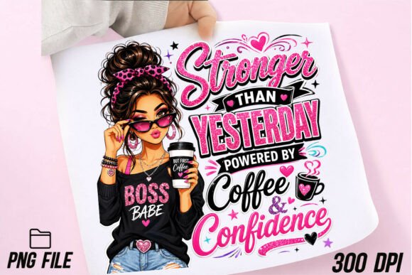 Download Coffee Confidence PNG, Boss Babe Art PNG - Png Collection